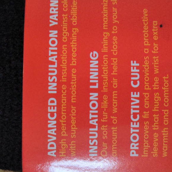 Mens Heat Lockers Black Knit Cable Thermal Lined Gloves Size Medium Large NEW - Picture 5 of 7